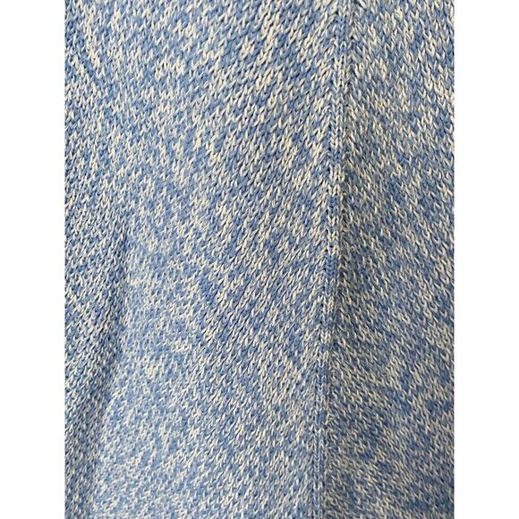 Talbots women’s Pima cotton round hem pull over blue space dye sweater size L - Picture 3 of 4